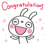 お祝い大好き☆ふんわかウサギ