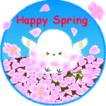 動くシマエナガちゃんと春の花