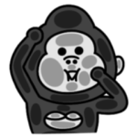 過保護。シュールなゴリラ