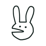 2023 年賀状　うさぎ顔　