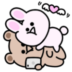 愛に生きてる♡ミニうさぎ&ミニくま