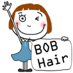 毎日使える！ボブガール♡えいご？スタンプ