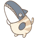 かわいいキメラ　さめねこの日常スタンプ