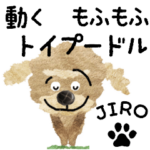 動くトイプードル"JIRO"スタンプ