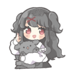 黒トイプードルと女の子