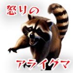 怒りのアライグマ