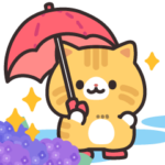 茶トラ猫の飛び出すスタンプ2