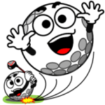 ゴルフの飛び出すスタンプ「挨拶」