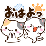 小さい三毛猫×小さいブチ猫