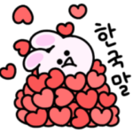 好きな人に伝えたい♡ミニうさぎ 韓国語ver