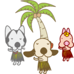 うごくフラダンスな犬