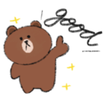 BROWN&FRIENDS英語で日常スタンプ