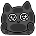 特別扱い♡シュールなミニ黒猫