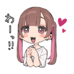 Tシャツ女子なスタンプ