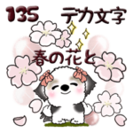 シーズー犬 135『春の花＆大きめ文字』