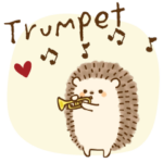 トランペット＊可愛いハリネズミ使える敬語