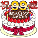 67歳から99歳までの誕生日ケーキ☆