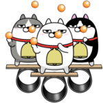 動く 三匹の擦れねこ20