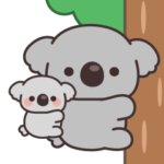 とび出す！コアラ親子