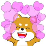 飛び出す豆柴「文字なし」