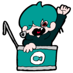 缶缶の騒がしいスタンプ