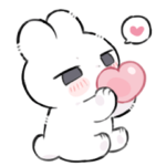 ふてぶてうさぎのスタンプ