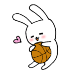 バスケ大好き白うさぎ