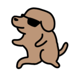 踊るこいぬのスタンプ