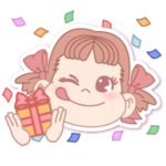 表情豊かなペコちゃんスタンプ♪