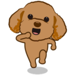トイプードルらぶちゃんの動くスタンプ