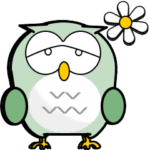 使いやすいフクロウのスタンプ