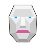 ポリゴン頭さん