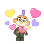 二多摩吾の友達モンチッチスタンプ