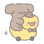 茶色いおいぬスタンプ