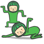 夏のスイカ頭　暑中見舞い　毎日の挨拶も