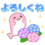 3色イルカの夏スタンプ