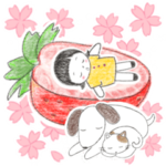 えっちゃん、春らんまんスタンプ