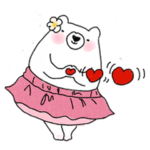 しろくまこさんのフラダンス　ハート編