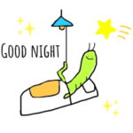 アオムシくんの英語スタンプ