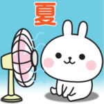 ずっと使える♪うさぎの夏スタンプ