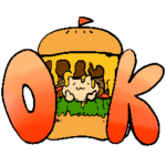 ゆるかわいいハリネズミとハンバーガー。