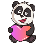 かわいいパンダステッカー