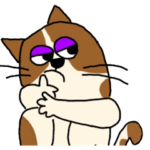 顔で伝える茶白ねこ