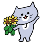 のんびりシンプルな灰色キャット