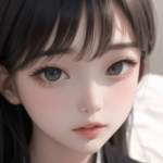 かわいい黒髪の少女