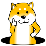 激しく尻尾をふる柴犬 