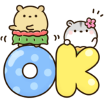 うさハムちゃんの夏のスタンプ