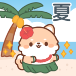 おはなしポメラニアンの夏スタンプ