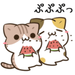 動く！毎日五月病なねこたち 夏スタンプ