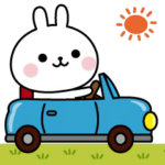 動く！ずっと使えるうさぎのスタンプ